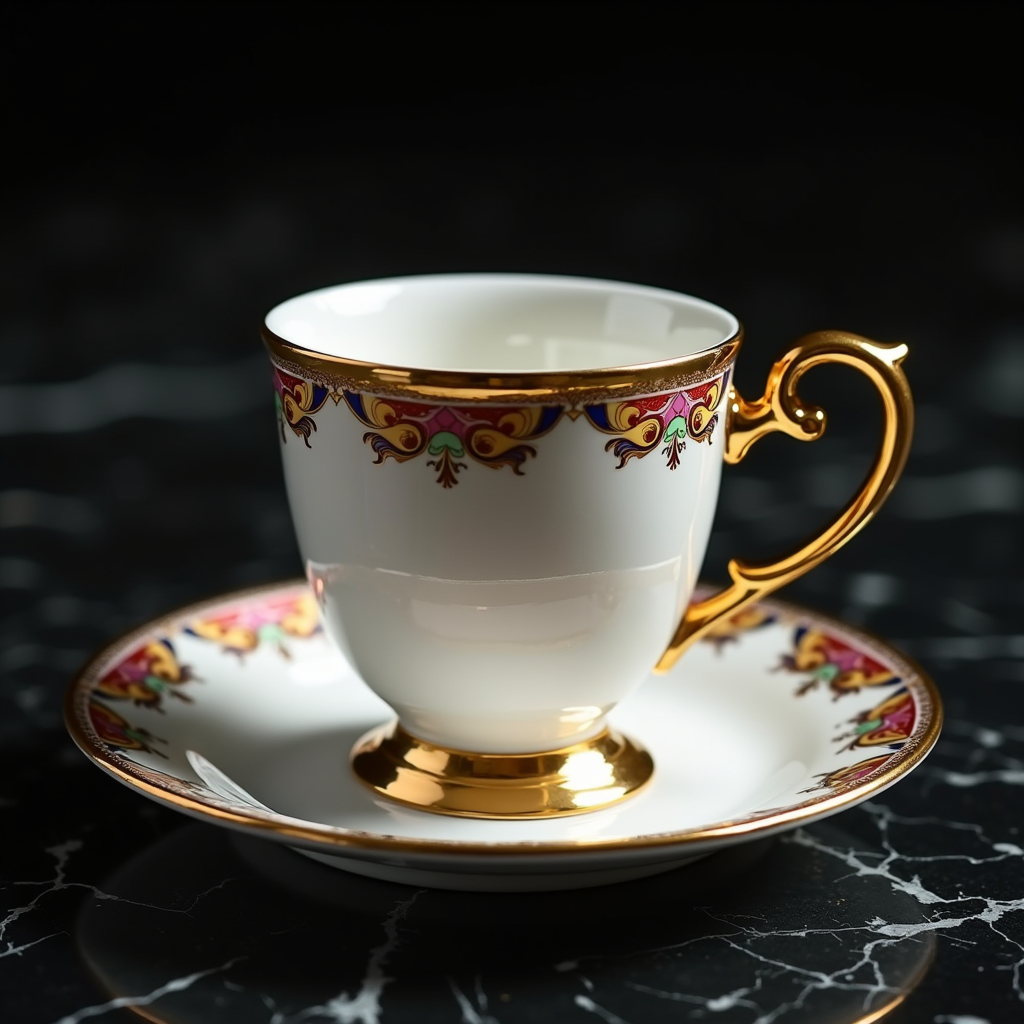 Elevate Your Coffee Ritual with Exquisite Gold-Rimmed Coffee Cups from CustomMugCup.com