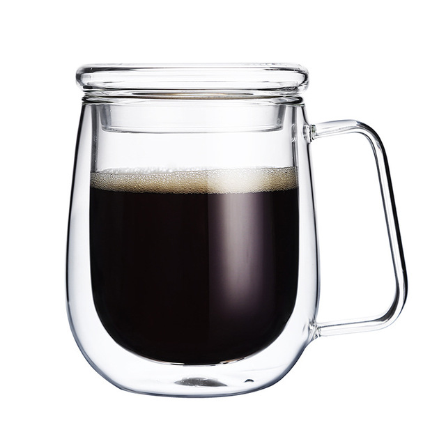 Glass Mug with Lid & Spoon