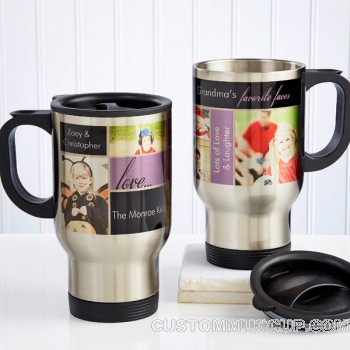 16-Ounce Double Wall Insulated Personalized Photo Travel Mug