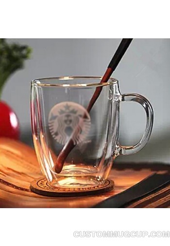 16oz/480ml starbucks coffee mug , starbucks coffee cup ,starbucks glass cup ,double wall glass mug 
