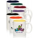 11oz Two Tone Solid Color Mug , Custom logo mug ,Personalised Coffee Mugs Photo mug