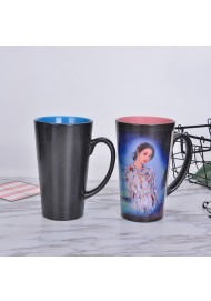 16OZ Color Change Mug Heat Sensitive Coffee Mug Big Size V Shape Mug Magic Mug with Sky Starry Design