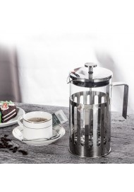 1000ml High Borosilicate Glass French Press High Temperature Resistant Coffee Pot Tea Maker with Stainless Steel Frame