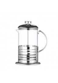Household Heat Resistant French Press Pot Coffee Filter Teapot Striped Tea Maker 600ml