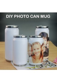 DIY Photo Can Mug Double Stainless Steel Vacuum Insulation Cup Cola Can Cup Sublimation