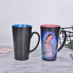 Magic Custom Photo Color Changing Coffee Mug Cup, Personalized DIY Print  Ceramic Hot Heat Sensitive Cup -Add Your Photo&Text
