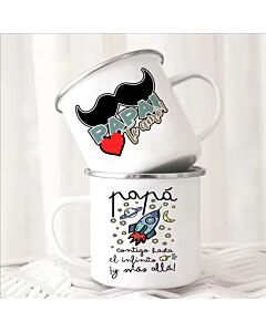 Customize Enamel Mugs Coffee Cups Gift for Daddy Drink Beer Wine Juice Cup Fathers Day Mug Present Coffee Cup