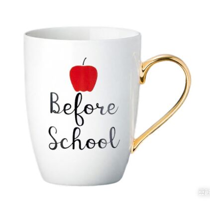 Personalized Gold foil Logo Mug, Ceramic Coffee Mug with Gold Handle, 11oz Multi Shape