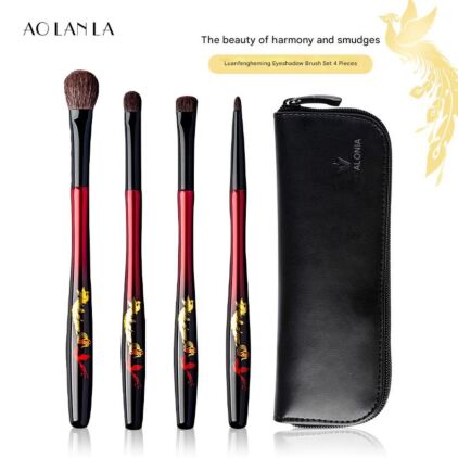 Phoenix Eyeshadow Brush Set 4-piece for eye socket blending and detailed color application