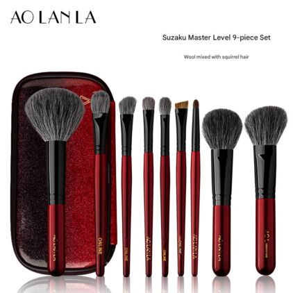 Suzaku Series Makeup Brushes Sets 9PCS Face and Eye Brush Set Ultra soft hair Blush, Contour, Blending, Eyeshadow Brush kit