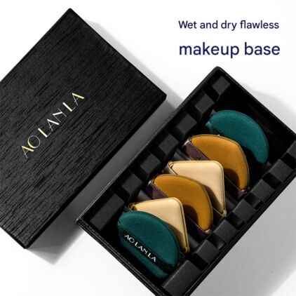 Makeup Sponge Puff Foundation Sponge Puff Quick & Flawless Makeup Easy-Tap Puff(6PC) Multi Shape