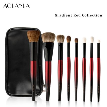 Red Gradiant Makeup Brush Set include Foundation ,Contouring brush & Eyeshadow brushes