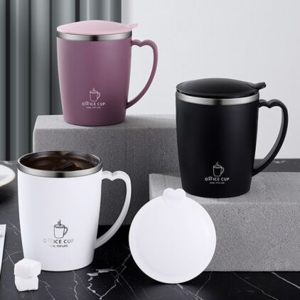 350ml Thermos Mug 304 Stainless Steel Coffee Cup With Handle Leak-Proof Vacuum Flask Insulated Cup Portable Thermal Water Bottle