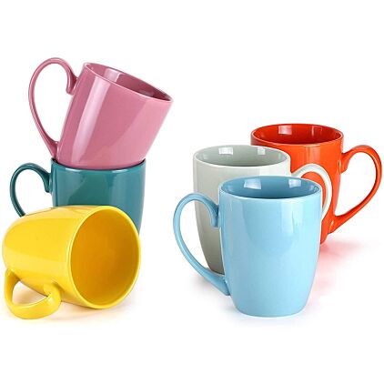 Custom Logo Ceramic Mug ,11oz Solid Color Coffee Mug with Personalize Design Multi Color Available