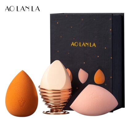 Makeup Sponge 4Pcs Set, Makeup Sponges for Foundation, Liquid, Cream and Powder. Blender for Enhanced Make Up Application