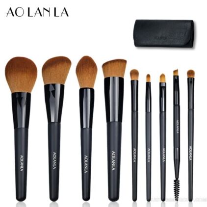 Makeup Brushes 9pcs Set Premium Synthetic Powder Foundation Contour Blush Concealer Eye Shadow Blending Liner Make Up Brush Kit