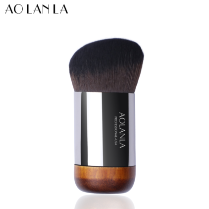 Angled Foundation Brush Compact Portable with Pouch, Magic Liquid Makeup Tool for Flawless Base