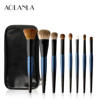 8-piece makeup brush set skin-friendly soft wool beauty brush portable beauty tool with brush bag