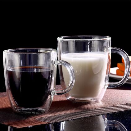 Double Wall Thermal Insulated Egg Glass Cups Espresso Latte Cappuccino Stackable Glassware Coffee or Tea Mugs Drinking Glasses