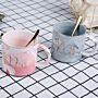  Ceramic Mug Marbling Coffee Mug Mr and Mrs Coffee Mugs Set Unique Gift for Him Her for Parents for Valentine's day 