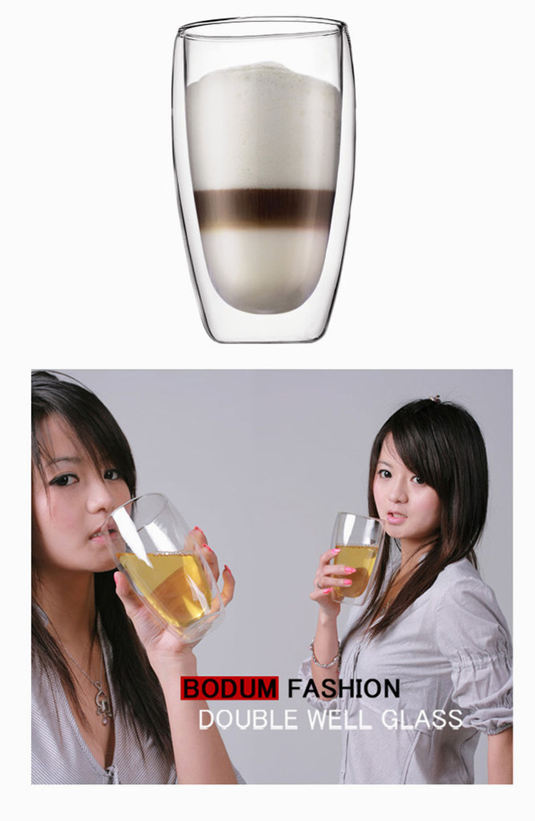 double wall egg glass cup