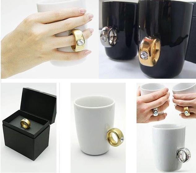 Gold Engagement 2 Carat Ring Mug 