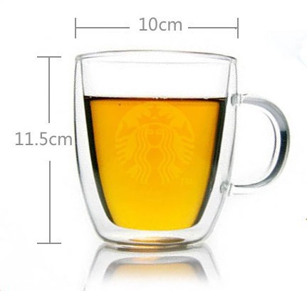 double wall glass mug