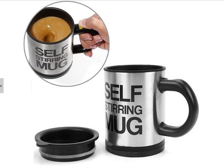 Custom mugs and Personalized mugs Self Stirring Coffee Mug- Electric  Stainless Steel Automatic Self Mixing Cup and Mug 400ML order online